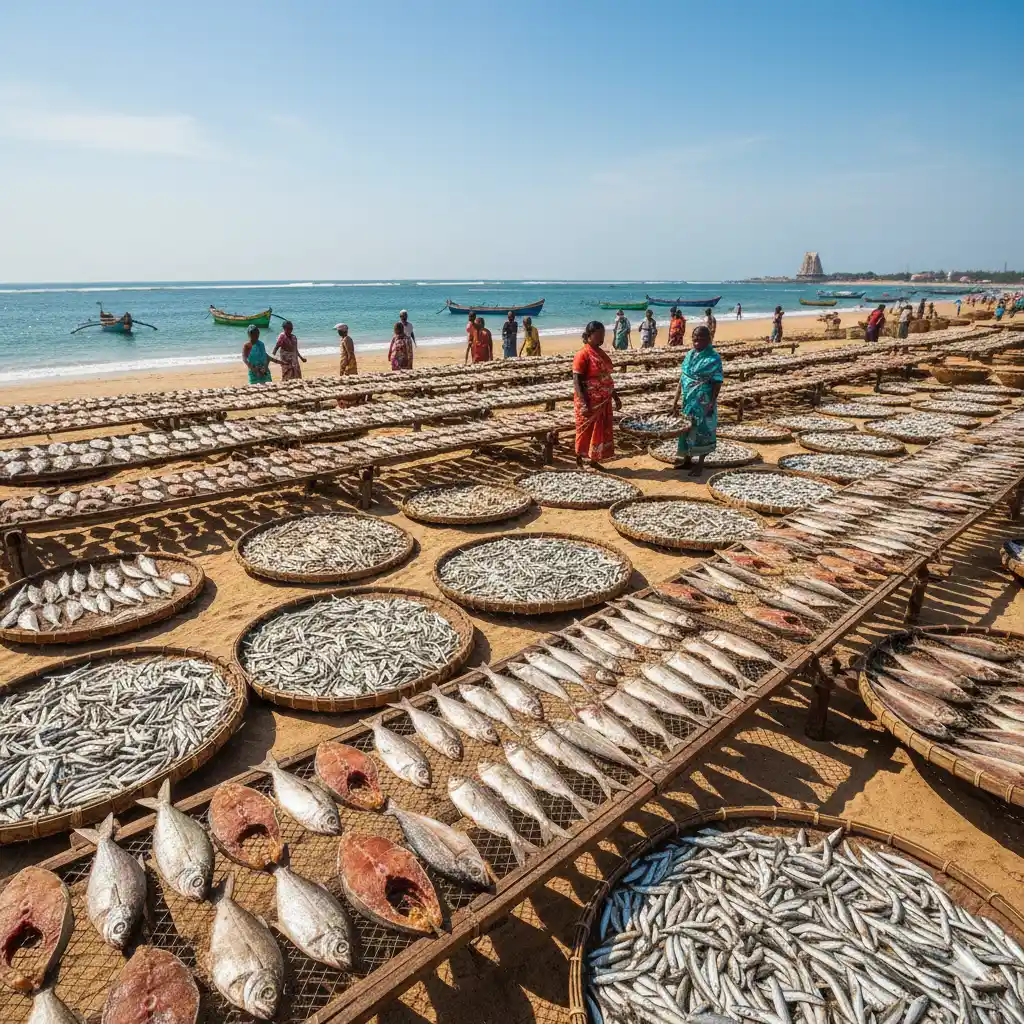 Rameshwaram traditional sun dried fish