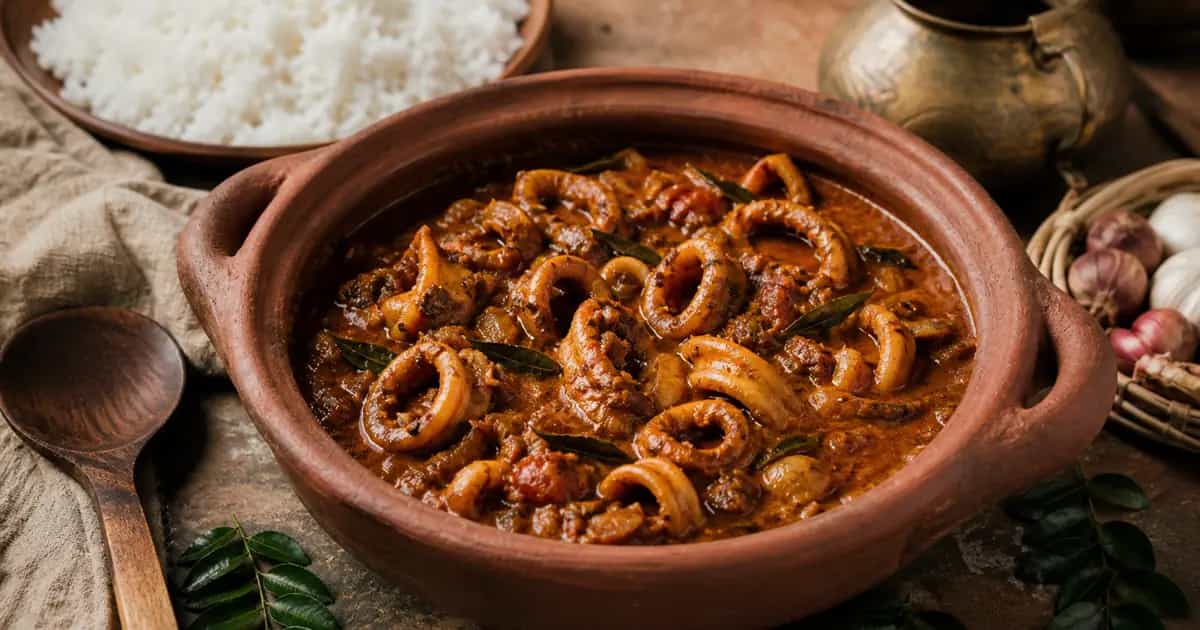 Kanava Karuvadu Curry (Dried Squid Curry)
